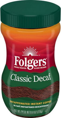 Folgers Classic Decaf Instant Coffee, 8-Ounce Jar
