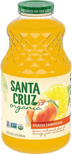 Santa Cruz Organic Peach Lemonade, 32 Ounces
