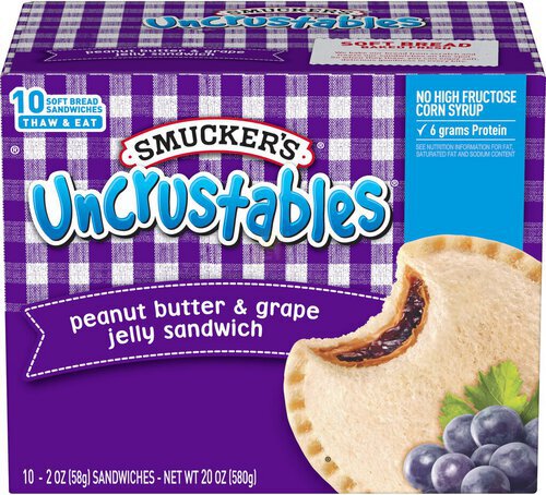 Uncrustables® Peanut Butter & Grape Jelly Sandwich, 10-Count Pack