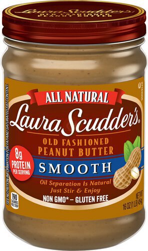 Laura Scudder's Natural Smooth Peanut Butter, 16-Ounce Jar