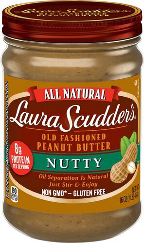 Laura Scudder's Natural Nutty Peanut Butter, 16-Ounce Jar