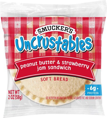 Smucker's Uncrustables Peanut Butter & Strawberry Jam Sandwich, 2-Ounce