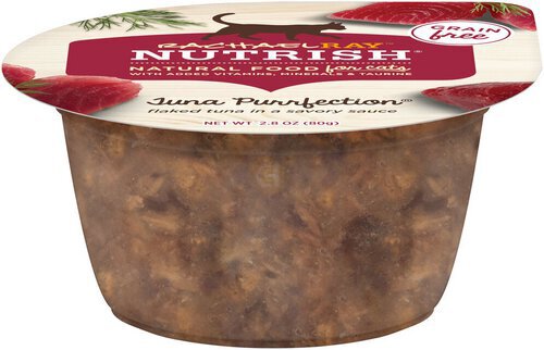 Rachael Ray Nutrish Natural Premium Wet Cat Food, Tuna Purrfection, Grain Free, 2.8 Oz. Tub (Pack Of 24)