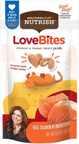Rachael Ray Nutrish Love Bites Cat Treats With Salmon, 2.2 oz. Bag