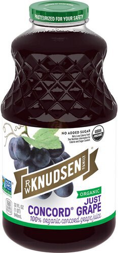 R.W. Knudsen Family Organic Just Concord Grape Juice, 32-Fluid Ounce (Packaging May Vary)