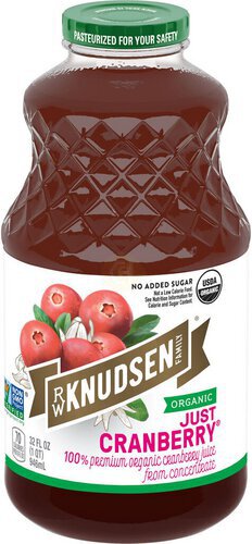 R.W. Knudsen Family Organic Just Cranberry Juice, 32-Fluid Ounce (Packaging May Vary)