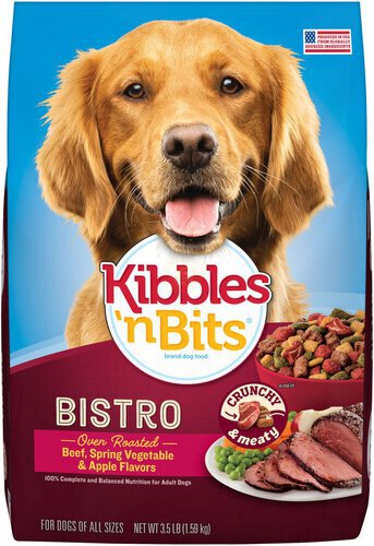 Kibbles 'N Bits Bistro Oven Roasted Beef, Spring Vegetable & Apple Flavor Dog Food, 3.5-Pound