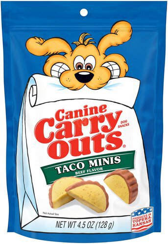 Canine Carry Outs Taco Minis Beef Flavor Dog Treats