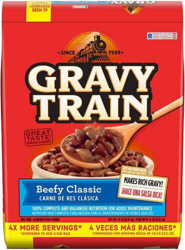 Gravy Train Beefy Classic Dry Dog Food, 14 Lb. Bag