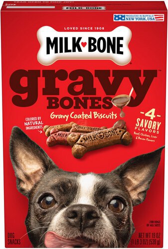 Milk-Bone GravyBones Dog Biscuits, Small Dog Treats, 19 Oz.