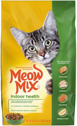 Meow Mix Indoor Health Dry Cat Food, 3.15-Pound Bag