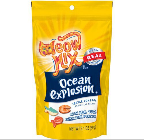 Meow Mix Ocean Explosion Cat Treats, 2.1-Ounce