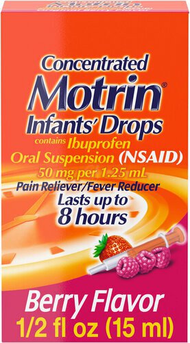 Infants' Motrin Concentrated Drops, Fever Reducer, Ibuprofen, Berry Flavored.5 Oz