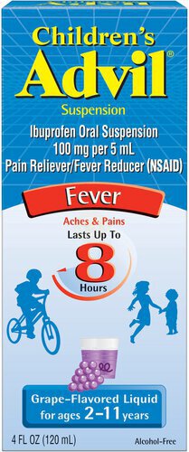 Children's Advil Pain Reliever and Fever Reducer, Liquid Children's Ibuprofen for Pain Relief, Grape - 4 Fl Oz