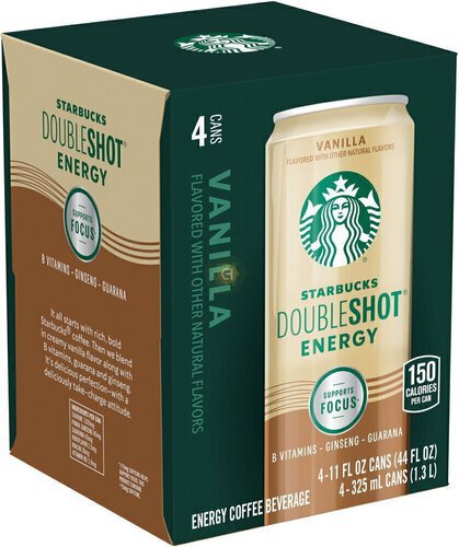 Starbucks Doubleshot Energy Energy Coffee Beverage Vanilla Flavored