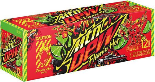 Mtn Dew Flamin' Hot DEW Heat And Citrus   