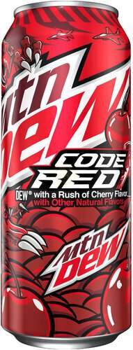 Mtn Dew Code Red DEW With A Rush Of Cherry Flavor