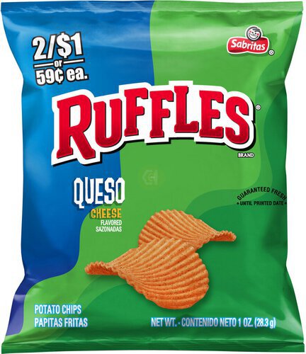 Ruffles Potato Chips Queso Cheese Flavored  