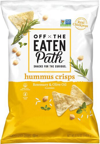 Off The Eaten Path Snacks For The Curious Hummus Crisps Chickpea & Rice Crisps Rosemary & Olive Oil Flavored