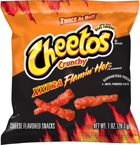 Cheetos Crunchy Cheese Flavored Snacks Xxtra Flamin' Hot Flavored