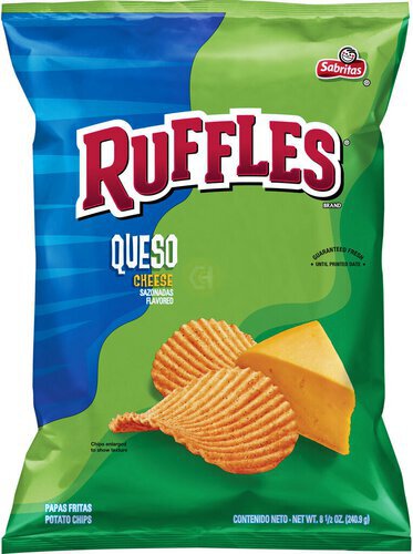 Ruffles Potato Chips Queso Cheese Flavored 