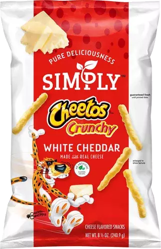 Cheetos Simply Crunchy Cheese Flavored Snacks White Cheddar