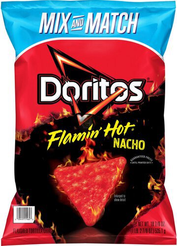 Doritos Flavored Tortilla Chips Flamin' Hot Nacho  