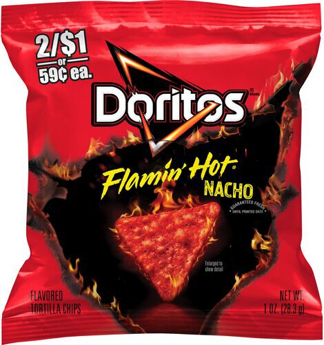 Doritos Flavored Tortilla Chips Flamin' Hot Nacho