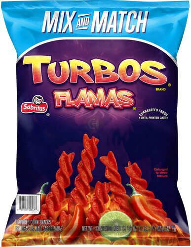 Sabritas Turbos Flavored Corn Snacks Flamas