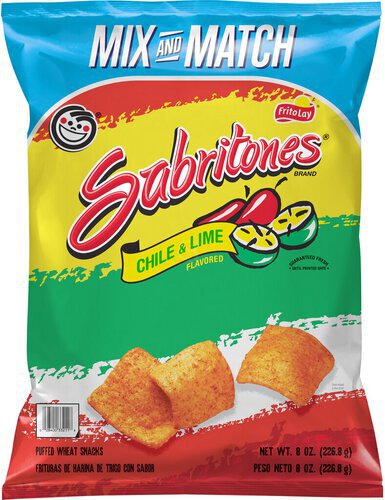 Sabritones Puffed Wheat Snacks Chile & Lime Flavored 