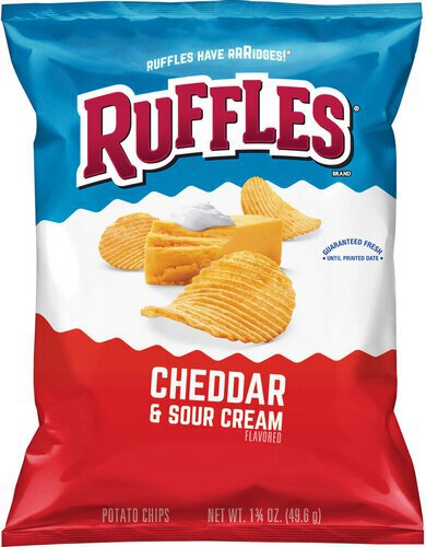 Ruffles Potato Chips Cheddar & Sour Cream Flavored