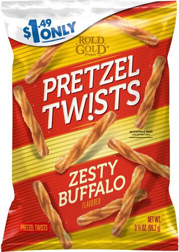 Rold Gold Pretzel Twists Zesty Buffalo Flavored  