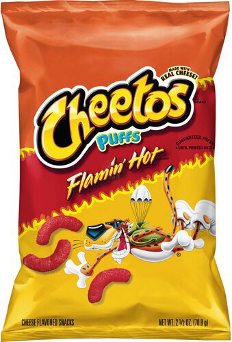 Cheetos Puffs Cheese Flavored Snacks Flamin' Hot 