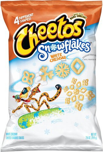 Cheetos Snowflakes Cheese Flavored Snacks White Cheddar Flavored  