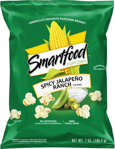 Smartfood  Popcorn Spicy Jalapeno Ranch Flavored  