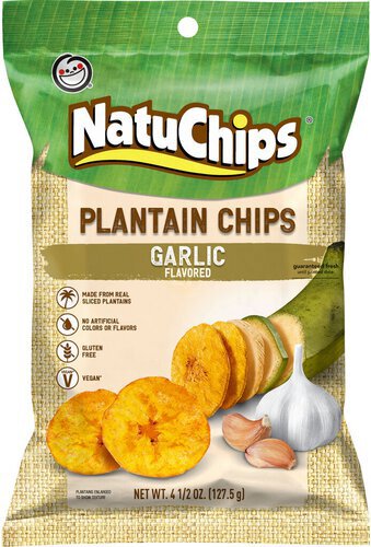 NatuChips Plantain Chips Garlic Flavored  