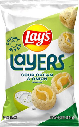 Lay's Layers Potato Snacks Sour Cream & Onion Flavored 
