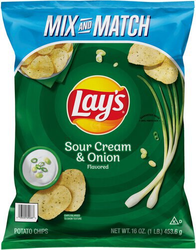 Lay's Potato Chips Sour Cream & Onion Flavored 