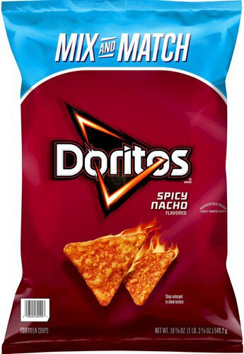 Doritos Tortilla Chips Spicy Nacho Flavored  