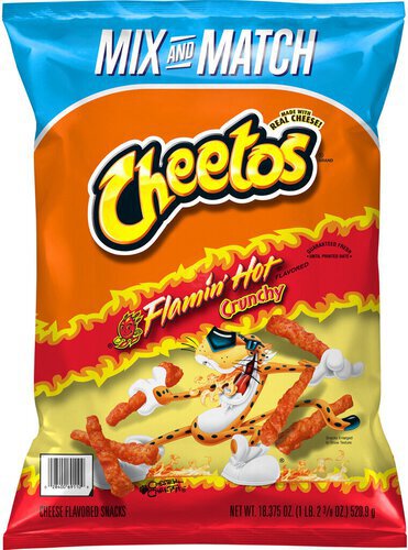 Cheetos Crunchy Cheese Flavored Snacks Flamin Hot Flavored  