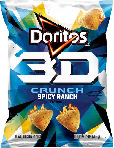 Doritos D Crunch Flavored Corn Snacks Spicy Ranch Flavored 