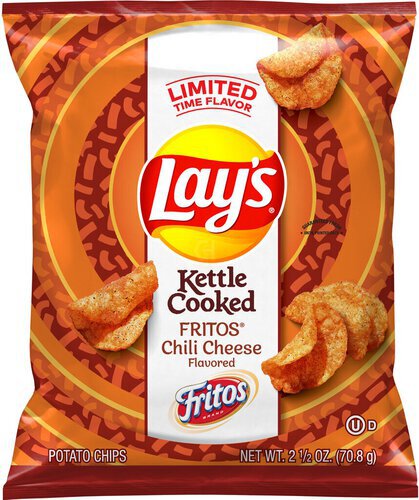 Lay's Kettle Cooked Potato Chips Fritos Chili Cheese Flavored 