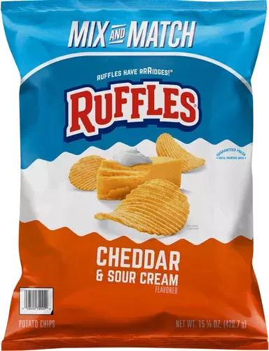 Ruffles Potato Chips Cheddar & Sour Cream Flavored 