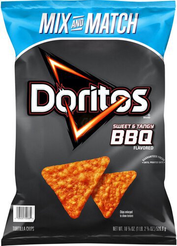 Doritos Tortilla Chips Sweet & Tangy BBQ Flavored 
