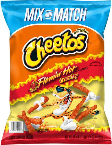 Cheetos Crunchy Cheese Flavored Snacks Flamin Hot Flavored