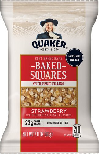 Quaker Baked Squares Soft Baked Bars With Fruit Filling Strawberry