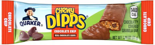 Quaker Chewy Dipps Chocolatey Covered Granola Bar Chocolate Chip