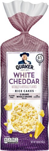 Quaker Rice Cakes White Cheddar  &  