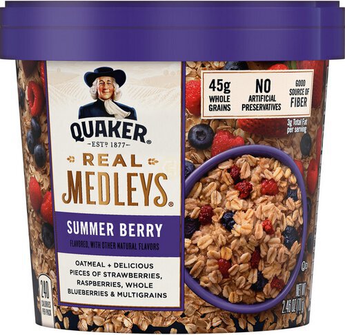 Quaker Real Medleys Oatmeal Summer Berry 