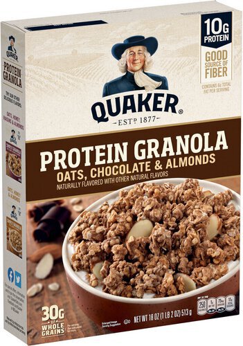 Quaker Protein Granola Oats Chocolate & Almonds 